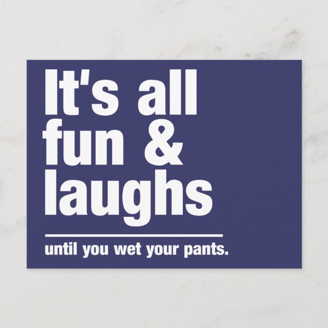 ROLIGT & LAUGHS anpassningsbar färg vykort (Framsida)