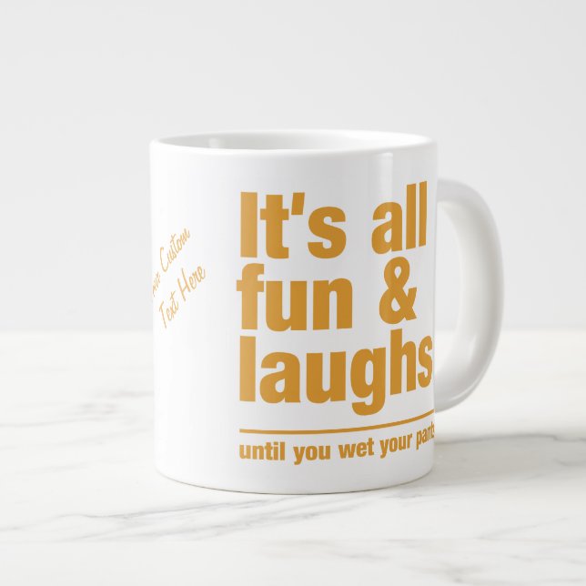 ROLIGT & LAUGHS anpassningsbar mugg Jumbo Mugg (Framsida höger)