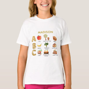Roligt Learning ABC:s Apple Banana Carrot Namn T Shirt