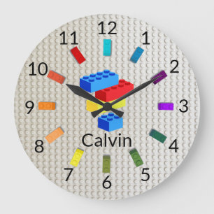 Roligt Leksak Bygger Kids-rum för barn Stor Klocka