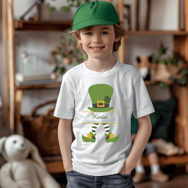 Roligt Leprechaun Hat Design Anpassade Boy T Shirt
