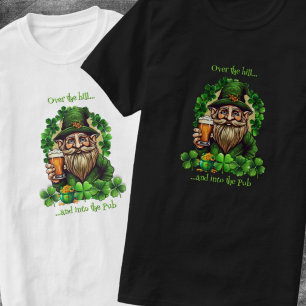 Roligt Leprechaun-ordspel med Öl för den som är "ö T Shirt