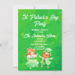 Roligt Leprechaunss St. Patrick's Day Party-inbjud Inbjudningar