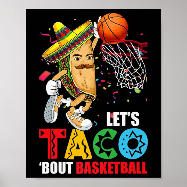 Roligt Lets Taco bout Bysketbyll Mexico Cinco De M Poster (Framsidan)