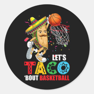 Roligt Lets Taco bout Bysketbyll Mexico Cinco De M Runt Klistermärke