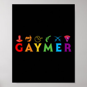 Roligt Lgbt Pride Gay Gamer TV-spel Älskare Poster