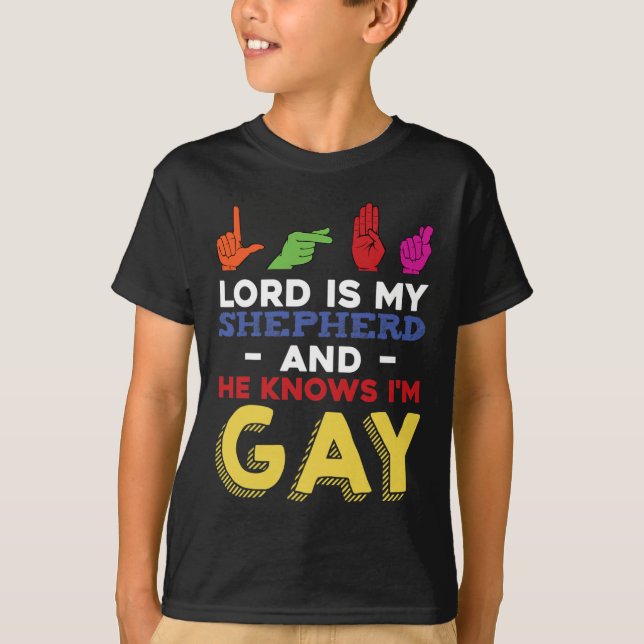 Roligt LGBT-teckenspråk för Gay pride-månad T Shirt (Framsida)