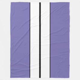 Roligt Light Lila Black White Tävla Rand Fleecefilt