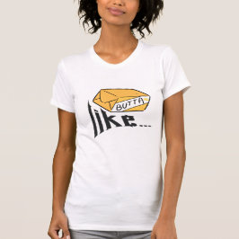 ROLIGT "LIKE BUTTA" T-SHIRT-GULT OCH VITE T SHIRT