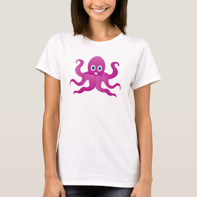 Roligt lila bltopi t-shirt (Framsida)