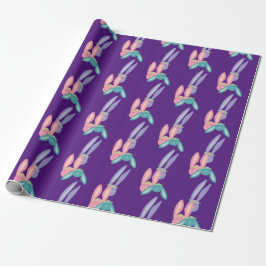 Roligt Lila Rosa Bunny Baby Friends Joint Party Presentpapper
