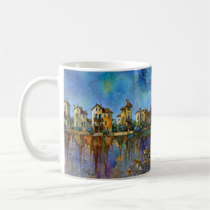 roligt lilla stad kaffemugg