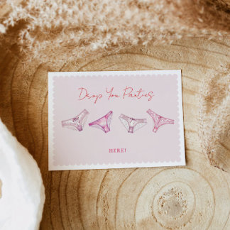 Roligt Lingerie Shower Bachelorette Panty-spelteck Poster