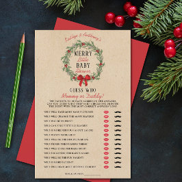 Roligt litet julbaby shower Gissa vem spel