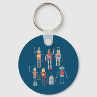 Roligt Little 1950s Stil Retro Robots