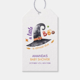 Roligt Little Boo Witch Hat Fall Baby Shower Presentetikett