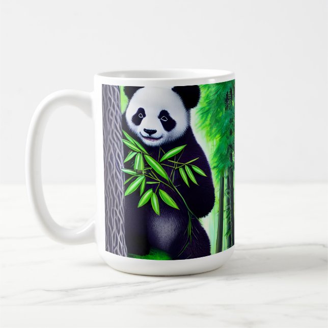 Roligt Little Panda Bear Kaffemugg (Vänster)