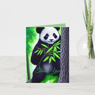 Roligt Little Panda Bear Tack Kort