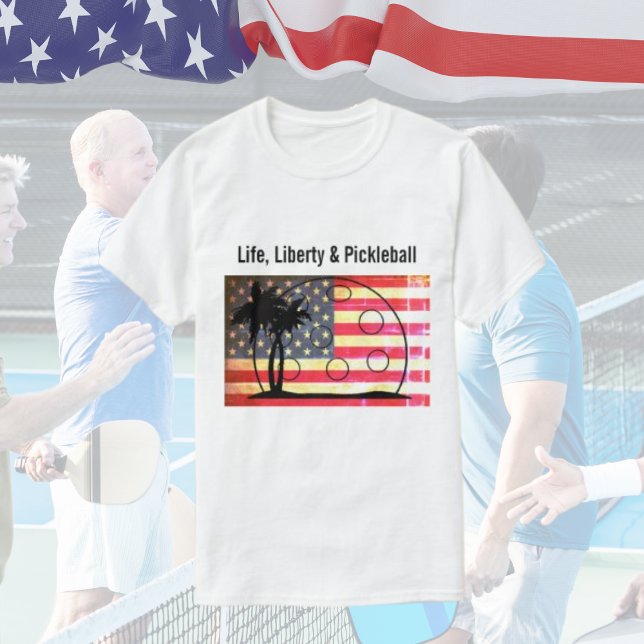 Roligt Liv Frihet & Pickleball T Shirt (Skapare uppladdad)