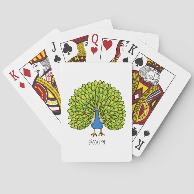 Roligt ljusa fågelillustration casinokort (Baksidan)