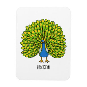 Roligt ljusa fågelillustration magnet
