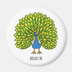 Roligt ljusa fågelillustration magnet