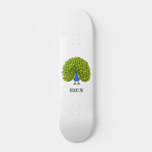 Roligt ljusa fågelillustration mini skateboard bräda 18,5 cm