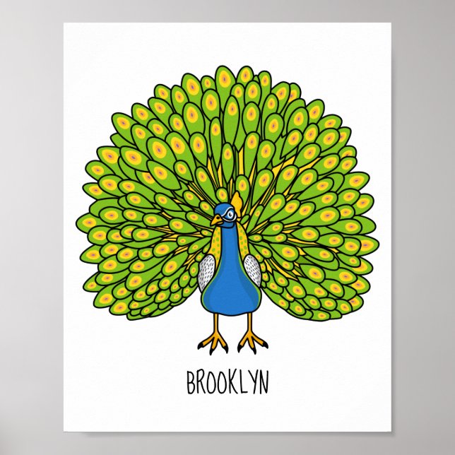 Roligt ljusa fågelillustration poster (Framsidan)