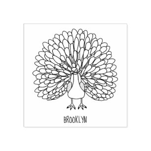 Roligt ljusa fågelillustration stämpel