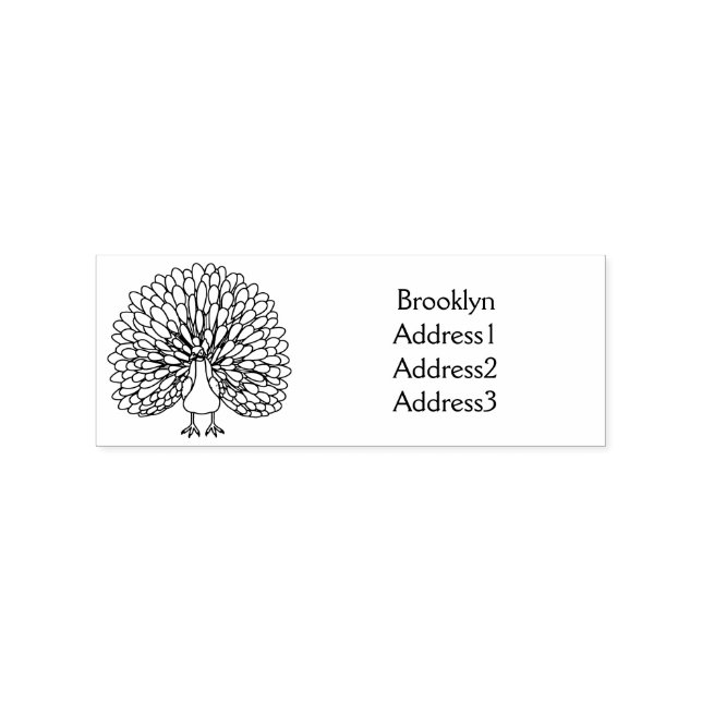 Roligt ljusa fågelillustration stämpel (Tryck)