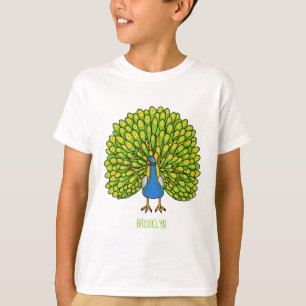 Roligt ljusa fågelillustration t shirt