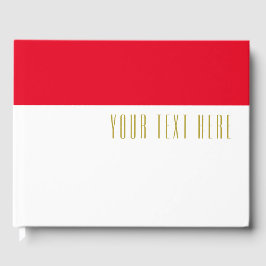 Roligt Ljusröd överkant Färg vid vit text Gästböcker