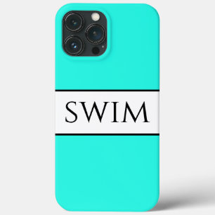 Roligt Ljust Retro Aqua Mint Vitt Randigt Sim Text