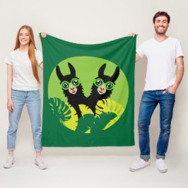 Roligt Llama Alpaca Hem och boende Fleecefilt