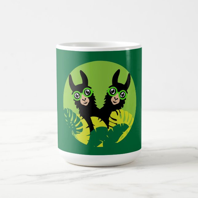 Roligt Llama Alpaca Hem och boende Kaffemugg (Center)