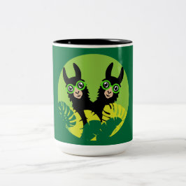 Roligt Llama Alpaca Hem och boende Två-Tonad Mugg