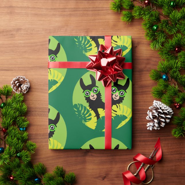 Roligt Llama Alpacas bästa vänner Presentpapper (Julgåva)