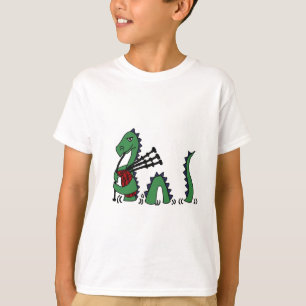 Roligt Loch Nessmonster som leker säckpipa Tröja