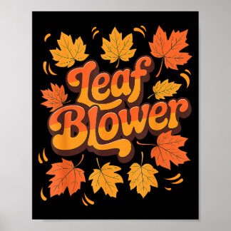 Roligt lövblåsar höst kostym par Halloween Ma Poster
