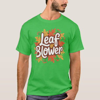 Roligt lövblåsare Höst Kostym Par Halloween Kvinno T Shirt