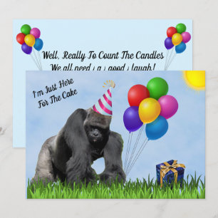 Roligt Loving Gorilla Birthday-platta kort