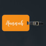 Roligt Lu för Trendiget Anpassat namn Coola för  i Bagagebricka<br><div class="desc">Anpassa den här roligten,  trendigets calligraphy-bagagetapp med ditt namn! Det här är den ljusa orangen. Underbar för sommarsemestern,  möhippor,  sommarläger eller påsklov!</div>