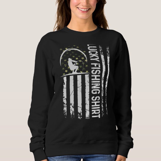 Roligt Luckfiske efter fisk T Shirt (Framsida)