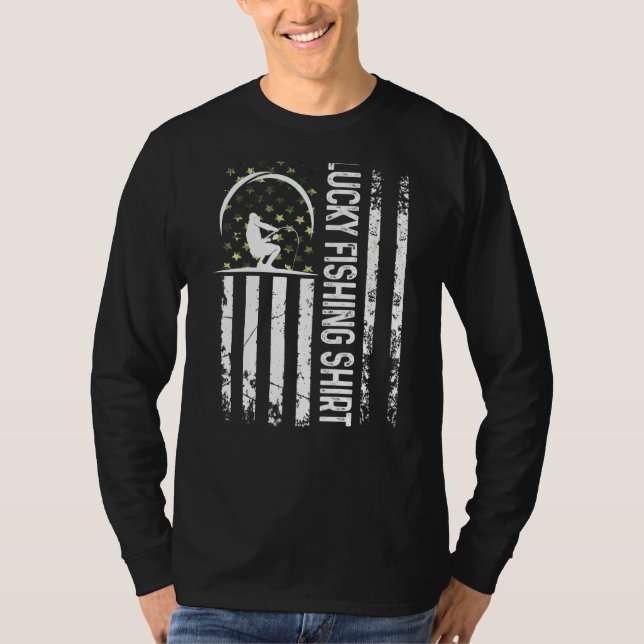 Roligt Luckfiske efter fisk T Shirt (Framsida)