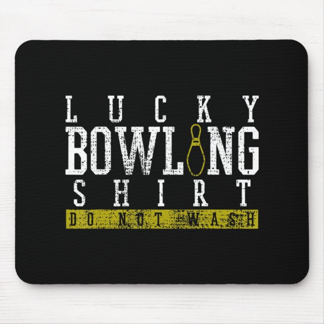 Roligt Lucky Bowling Shirt Player Bowlers Pin Gift Musmatta (Framsidan)