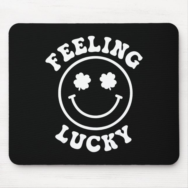 Roligt Lucky Smile Ansikte St. Patrick Day Musmatta (Framsidan)