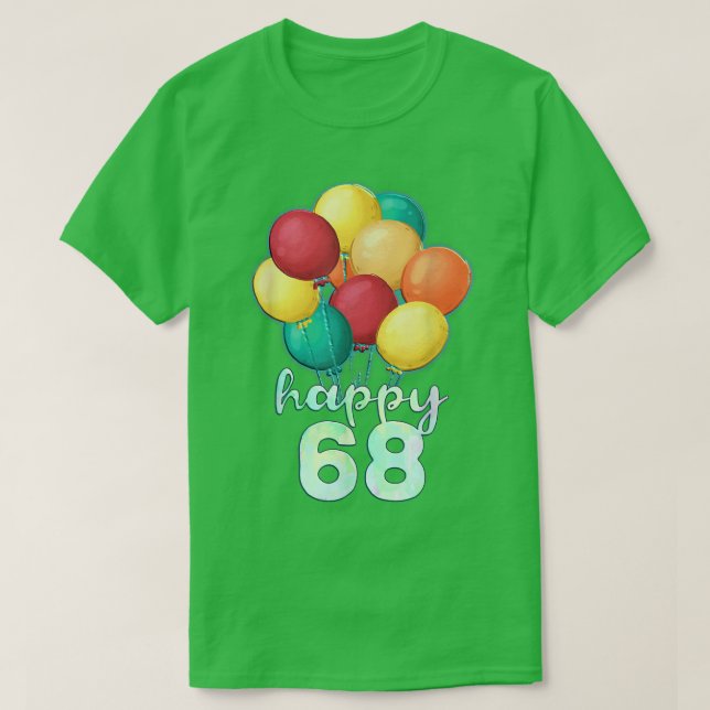 Roligt Lycklig 68 år gamla färgämnen 68:e födelsed T Shirt (Design framsida)