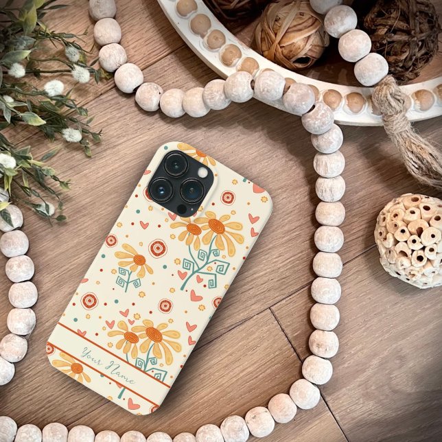 Roligt Lycklig Flowers Cute Mönster Inspirife Fodr (Skapare uppladdad)