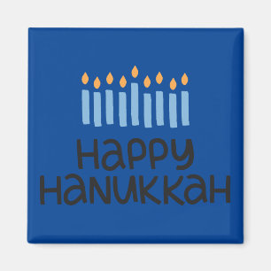 Roligt Lycklig Hanukkah Square Magnet