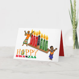 Roligt Lycklig KWANZAA 7 Principer Personlig Helgkort